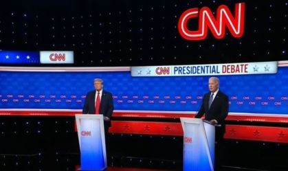 Biden e Trump não apertaram as mãos no início do Debate da CNN