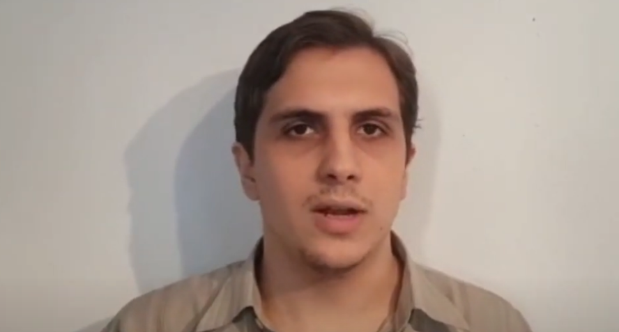 O militante Henrique Simonard / Reprodução/YouTube (pco29)