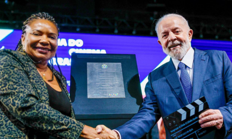 A ministra da Cultura, Margareth Menezes, e o presidente da República, Luiz Inácio Lula da Silva (PT)