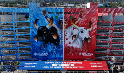 Festival de Parintins: veja como ficou o novo mural do Bumbódromo