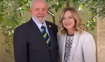 Lula se reúne com a premiê da Itália, Giorgia Meloni