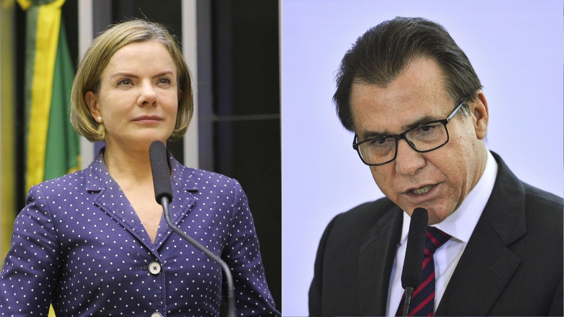 Gleisi Hoffmann e Luiz Marinho