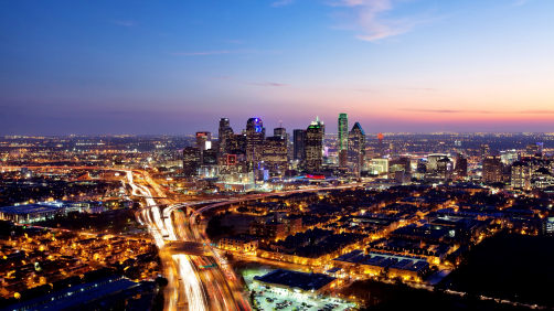 A cidade de Dallas é um importante centro norte-americano que fica no Texas.
