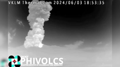 Monte Kalaon entra em erupção nas Filipinas