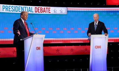 Como os eleitores dos estados-pêndulo reagiram ao debate de Biden e Trump