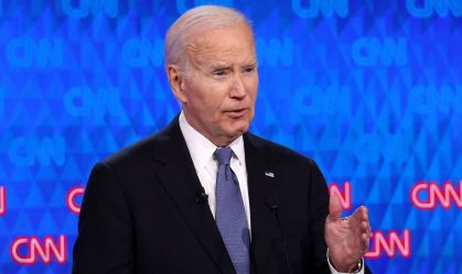 Joe Biden no primeiro debate para as eleições americanas de 2024