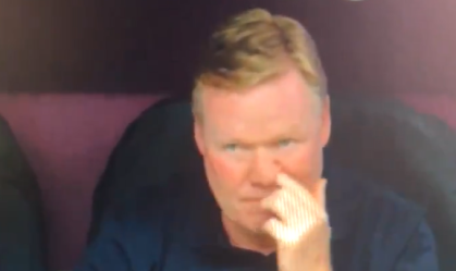 Koeman durante jogo da Holanda contra a Polônia