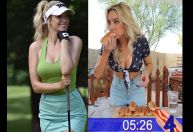 Ex-golfista come 16 hot-dogs e quer buscar título; veja vídeo