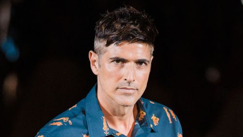 Reynaldo Gianecchini desfila no São Paulo Fashion Week Verão 2016 em 13 de abril de 2015