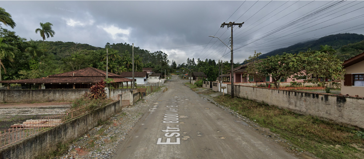 Bairro de Saí Mirim, a pouco mais de cinco quilômetros do local do acidente. / Google Earth