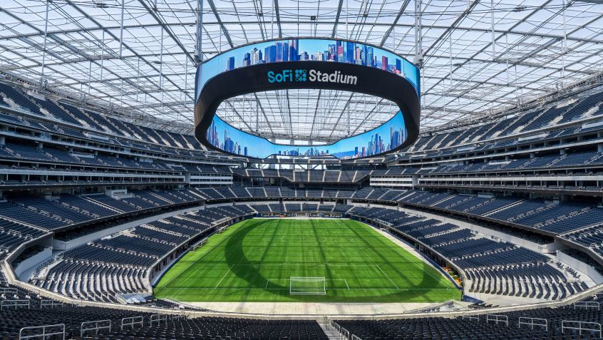 SoFi Stadium, em Inglewood, vai receber o Super Bowl de 2027 • Divulgação/Copa América