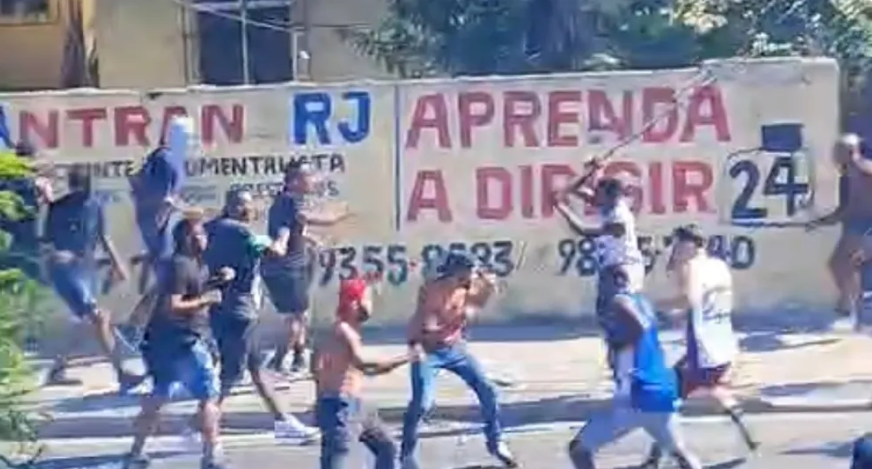 Torcedores se enfrentam nas ruas do Rio antes do Fla-Flu