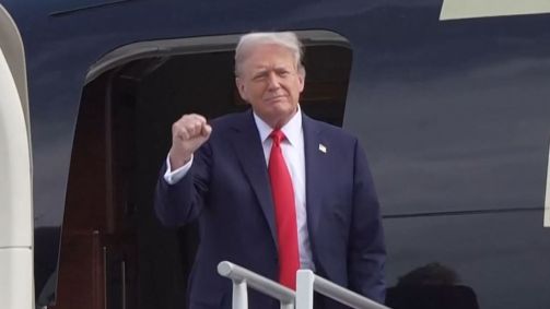 Donald Trump chega a Atlanta para o debate presidencial da CNN