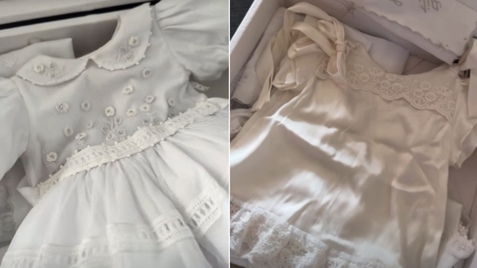 Mavie usou dois vestidos em seu batizado / Reprodução/Instagram