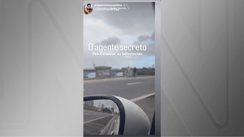 Wagner Moura compartilha registro de gravação de cena no Recife / Foto: Instagram/Wagner Moura