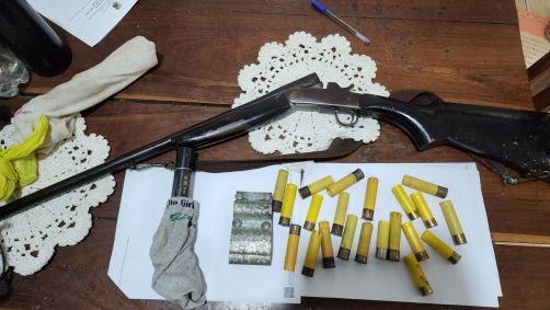 Arma e munições apreendidas durante operação no Maranhão