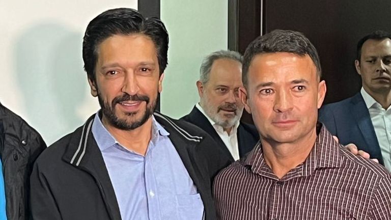 Tarcísio de Freitas, Jair Bolsonaro, Ricardo Nunes e coronel Mello de Araújo / Renata Souza/CNN