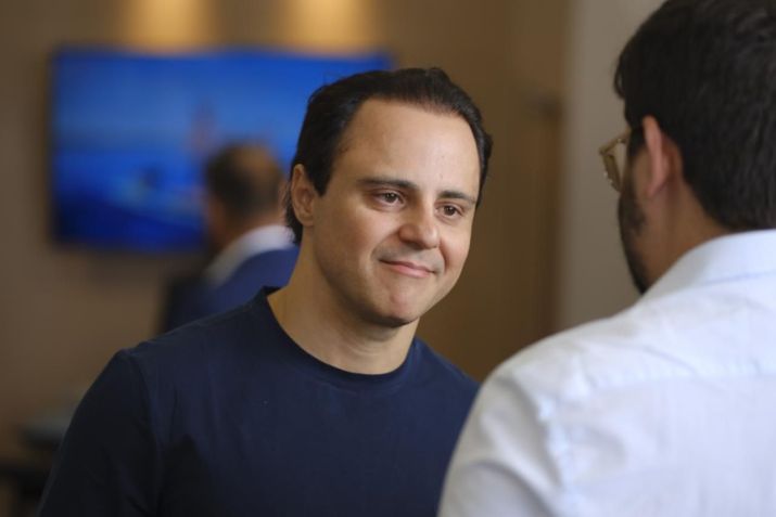 O piloto Felipe Massa falou com a CNN no evento / Divulgação