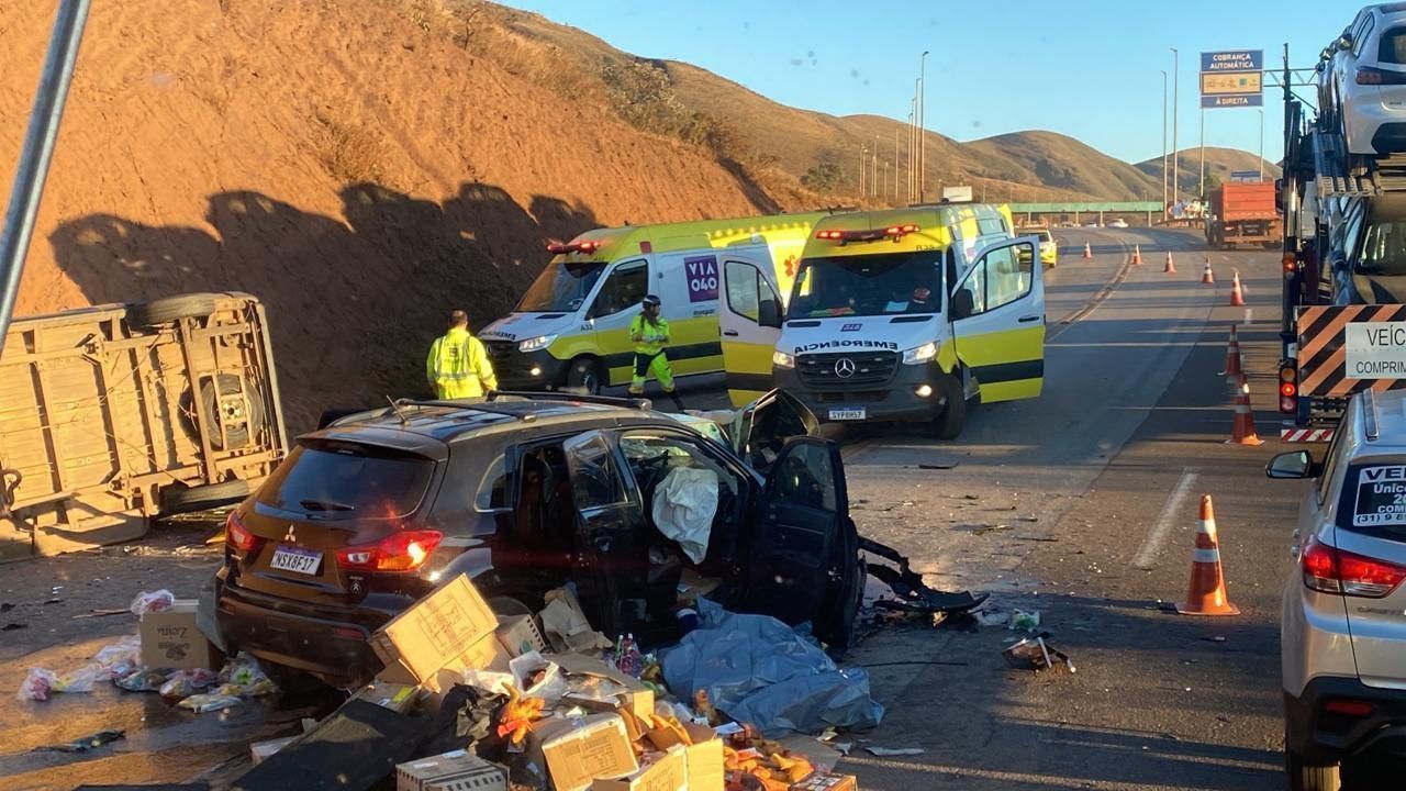 Acidente ocorreu na rodovia BR-040, em Minas Gerais