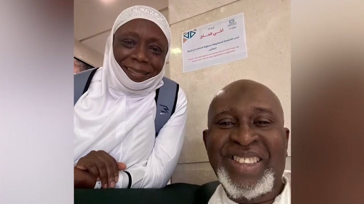O casal durante a viagem à Arábia Saudita / Reprodução: CNN Internacional