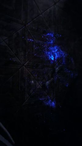 Roupas sujas de sangue e substância identificada pela perícia com o uso de luminol. / Imagem: arquivo/delegado Arthur Reguse