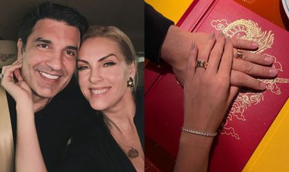 Ana Hickmann é pedida em casamento por Edu Guedes em Portugal