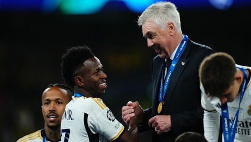 Vini Júnior e Ancelotti