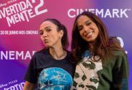 "Divertida Mente 2": Anitta vai ao cinema com Tata Werneck e elogia filme