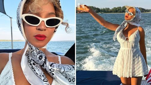 Beyoncé aposta em tendência fashionista durante passeio com Jay-Z