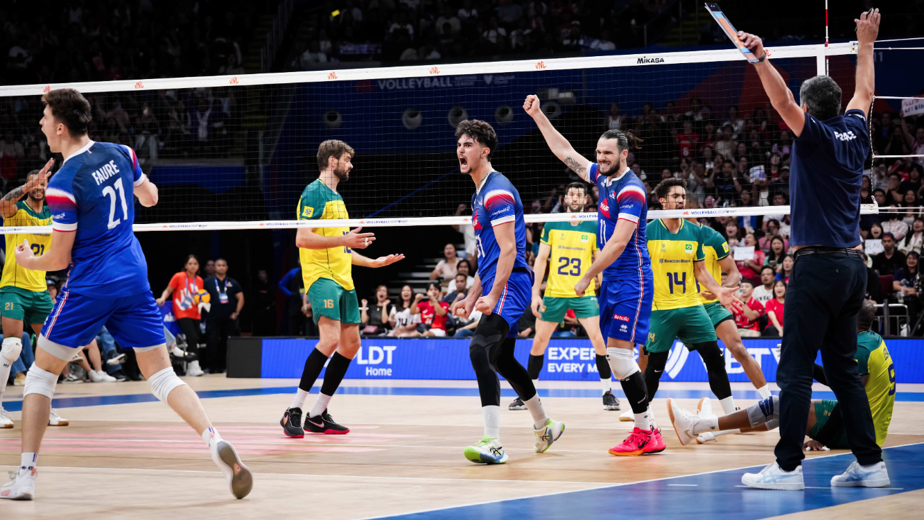 França vence Brasil na Liga das Nações de Vôlei