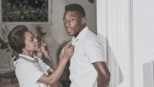 Pelé e sua mãe, Celeste Arantes