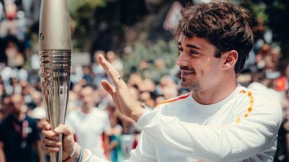 Leclerc foi o primeiro monegasco desde 1968 a carregar a tocha olímpica