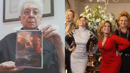 “Bom, escrita ela já está. É a história de uma atriz que, além dos 80 anos, se recusa a ser nada menos que uma estrela… e consegue sê-lo!”, escreveu na legenda