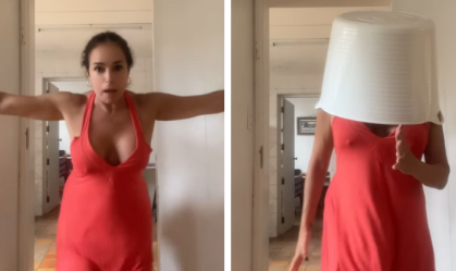 Daniela Mercury usa bacia na cabeça para mostrar criação de coreografia; veja
