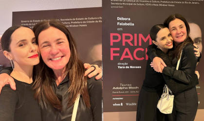 Débora Falabella e Adriana Esteves se reencontram e web reage: "Nina e Carminha"