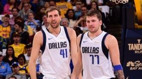 Dirk Nowitzki e Luka Doncic jogaram juntos por uma temporada