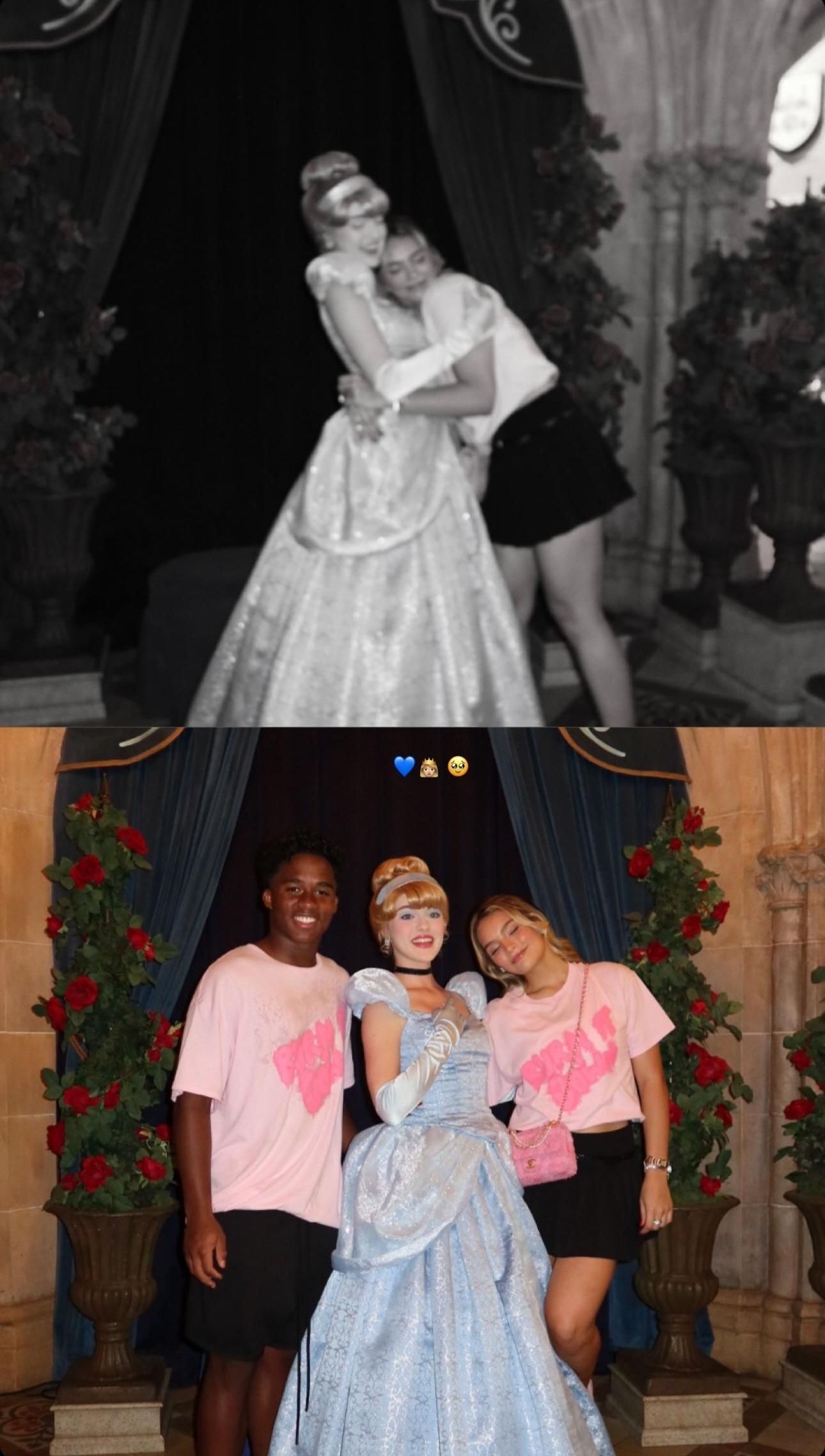 Endrick e a namorada Gabriely Miranda em parque da Disney / Reprodução/Instagram Gabriely Miranda