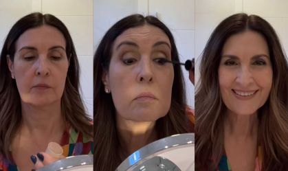 Fátima Bernardes posta vídeo testando maquiagem: "Para fazer bonito em Paris"