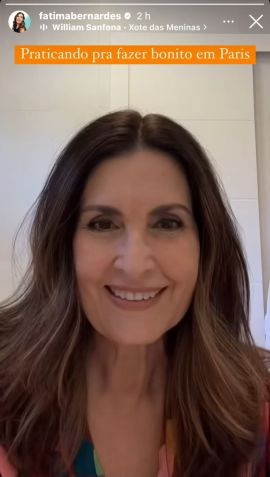 Fátima Bernardes optou por testar uma maquiagem básica / Instagram/Fátima Bernardes