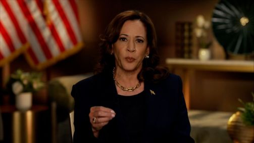 Kamala Harris em entrevista à CNN