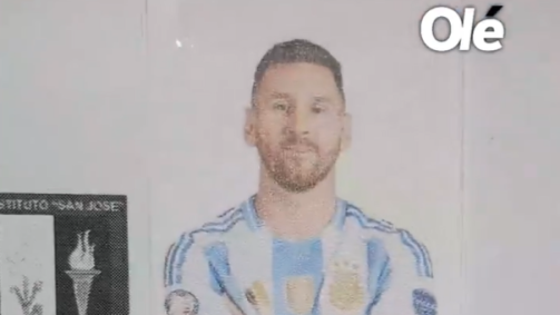 Aluno conseguiu nota máxima em prova na Argentina e ganhou uma figurinha de Lionel Messi