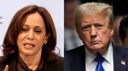 A vice-presidente dos Estados Unidos, Kamala Harris, e o ex-presidente Donald Trump