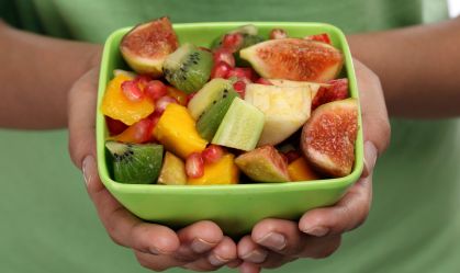 Bowl of fruit salad,close up