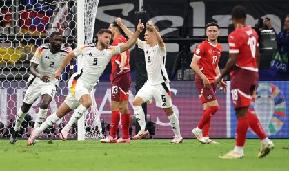 Drama na Euro: nos acréscimos, Alemanha empata com Suíça, e Hungria segue viva