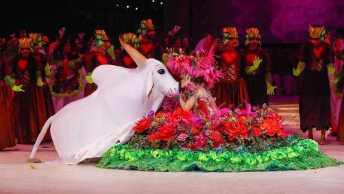 Valentina Coimbra, Sinhazinha do Garantido, na primeira noite do Festival de Parintins