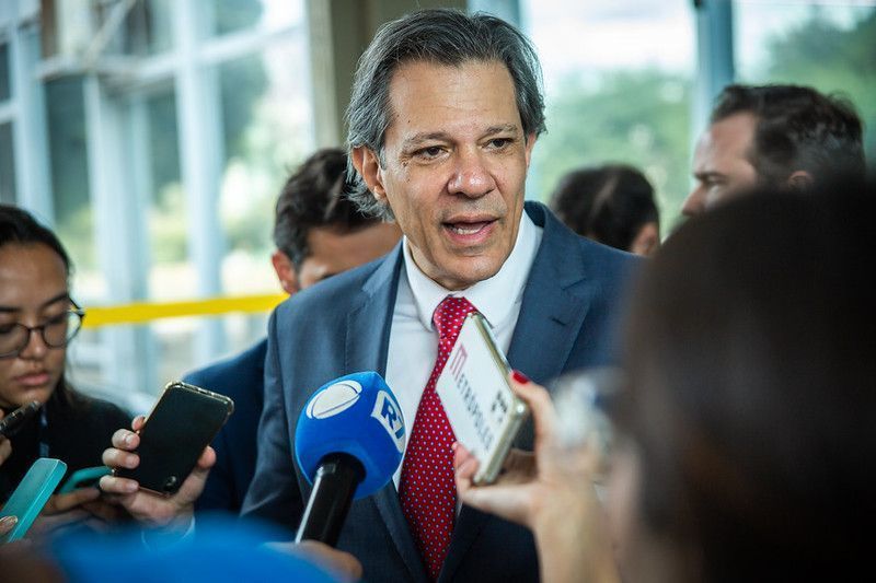 Fernando Haddad (Fazenda) fala com jornalistas após reunião com Tebet 13/06/2024