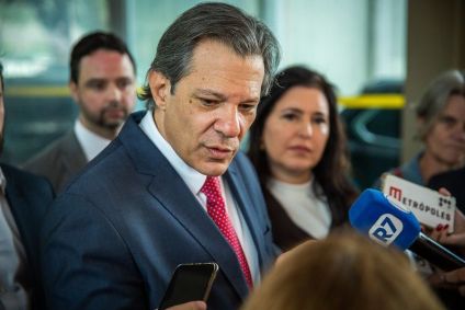 Fernando Haddad (Fazenda) fala com jornalistas após reunião com Tebet 13/06/2024