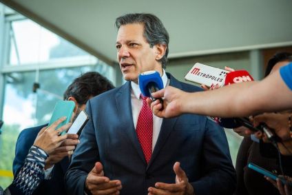 Fernando Haddad (Fazenda) fala com jornalistas após reunião com Tebet 13/06/2024