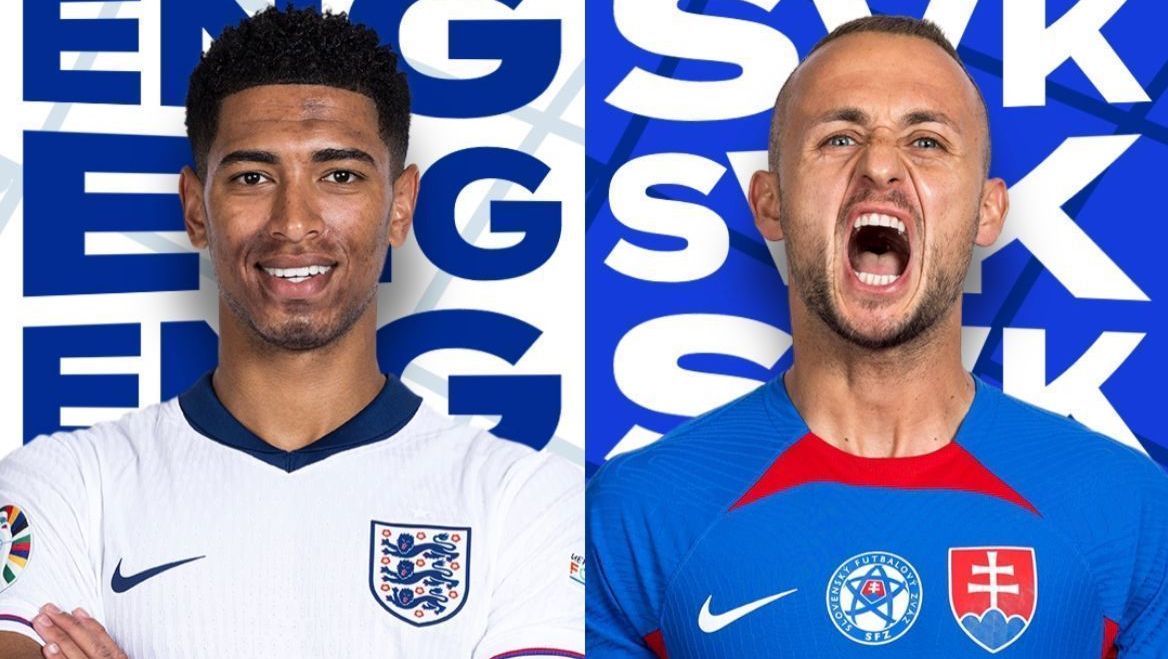 Bellingham e Lobotka, destaques de Inglaterra e Eslováquia, respectivamente