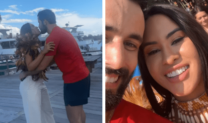 Ex-BBBs Isabelle e Matteus se reencontram em Parintins após 20 dias separados